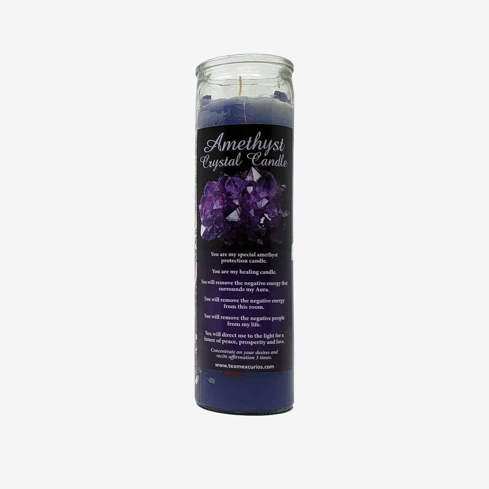 Amethyst Crystal Candle