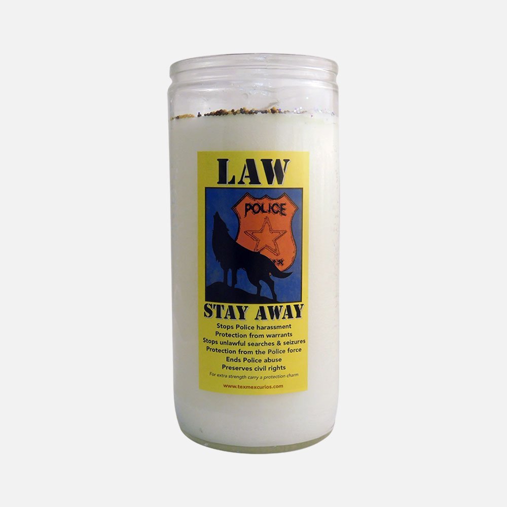Law Stay Away Jumbo Candle