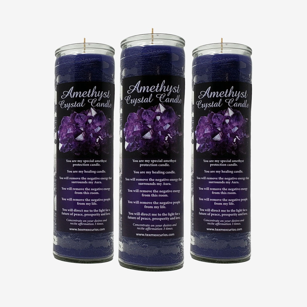 Amethyst Crystal Candles