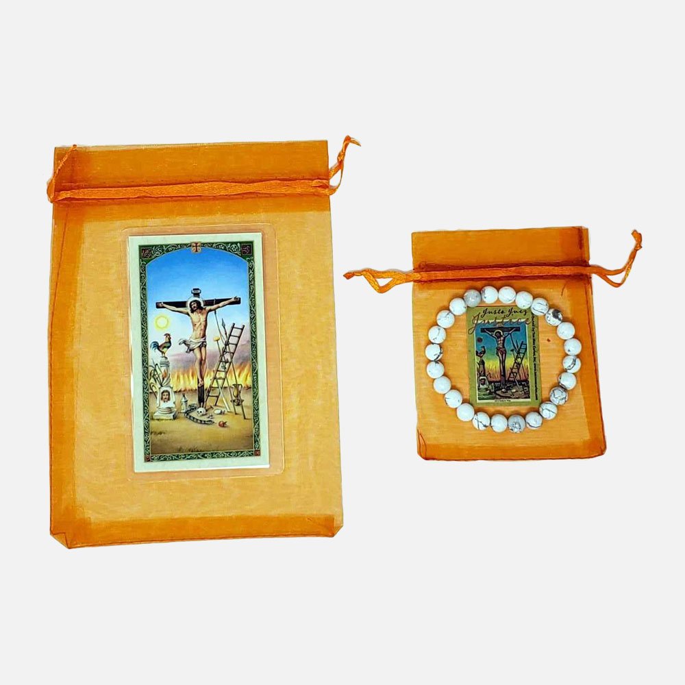 Justo Juez Bracelet and prayer card Set