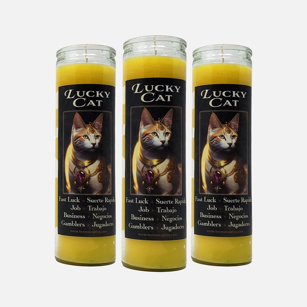 3 Lucky Cat Candles