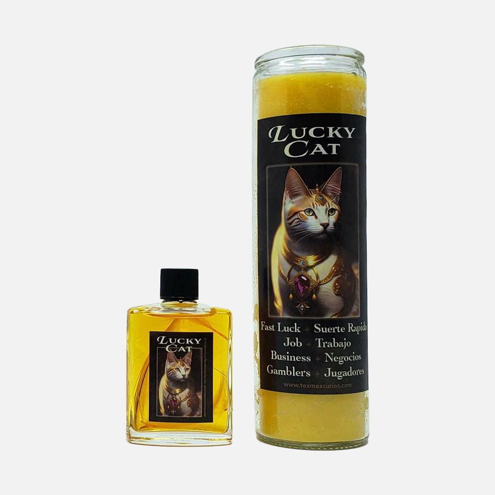 Lucky Cat Candle and Perfume Set
