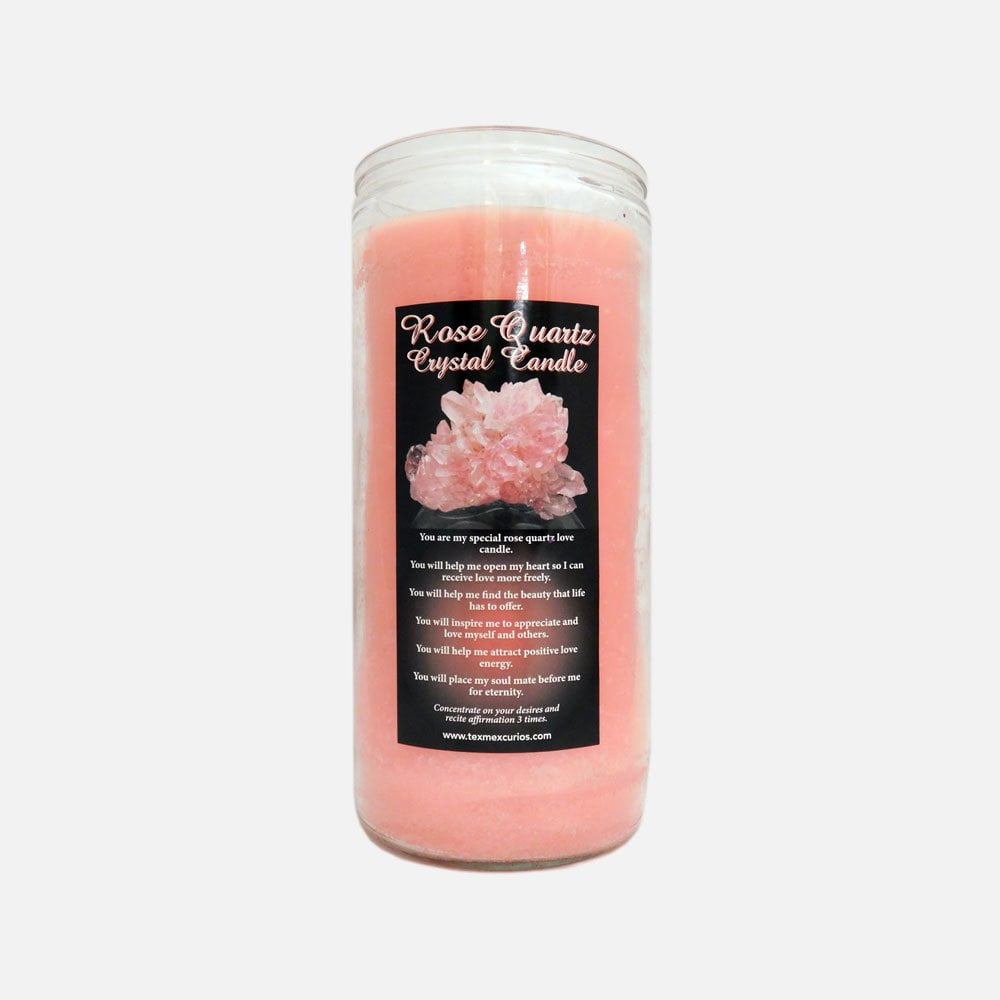 Rose Quartz Crystal Jumbo Candle - Rose Quartz Jumbo Candle