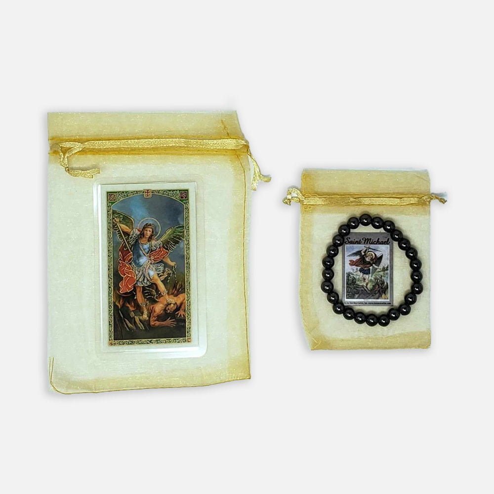 Saint Michael Bracelet and prayer card Set