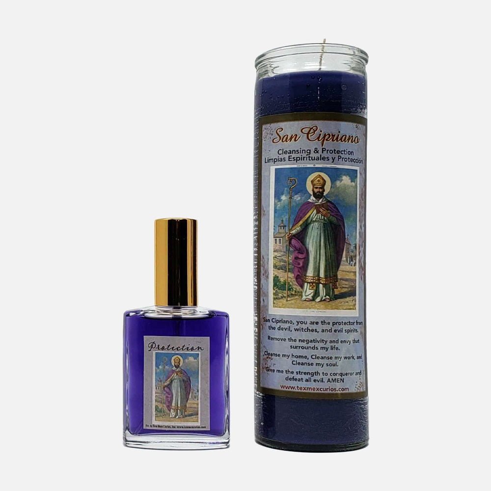 San Cipriano Spray and Candle Set