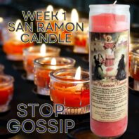 Personal Stop Gossip Candle Altar week 1 candle
