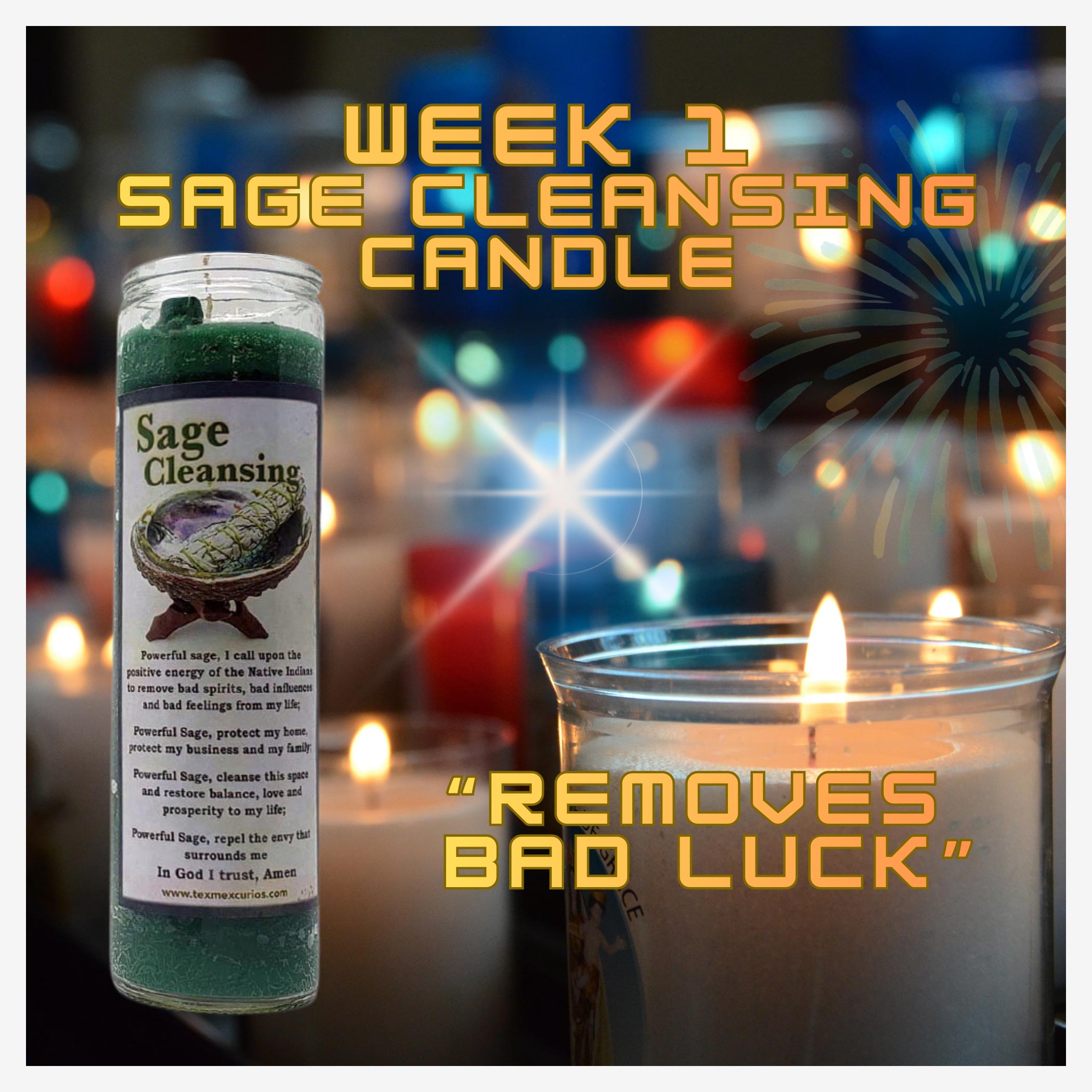 Personal Cleansing Candle Altar week 1 candle