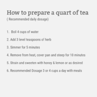 How to prepare a quart of tea