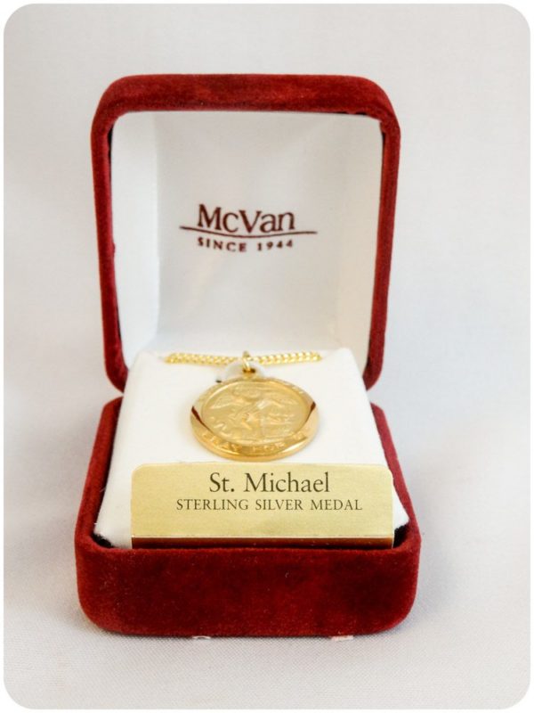 Saint Michael Gold Plated Medallion
