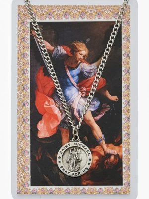 Saint Michael Medallion and prayer card