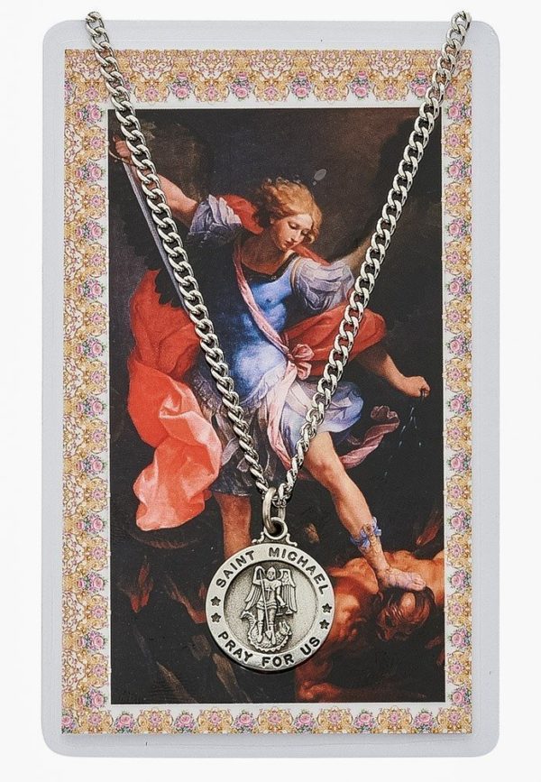 Saint Michael Medallion and prayer card