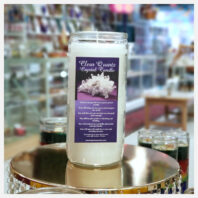 Clear Quartz Crystal Jumbo Candle Gold Plate