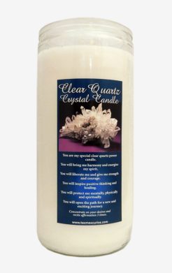 Clear Quartz Crystal Jumbo Candle