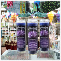 Amethyst candles with lamps