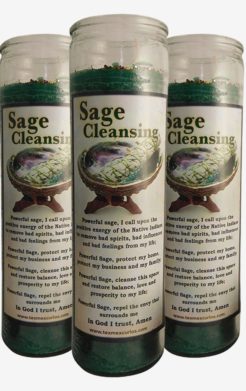 Sage Cleansing Candle Altar combo chain candle burning service - 3 candles