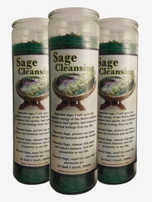 Sage Cleansing Candle Altar combo chain candle burning service - 3 candles