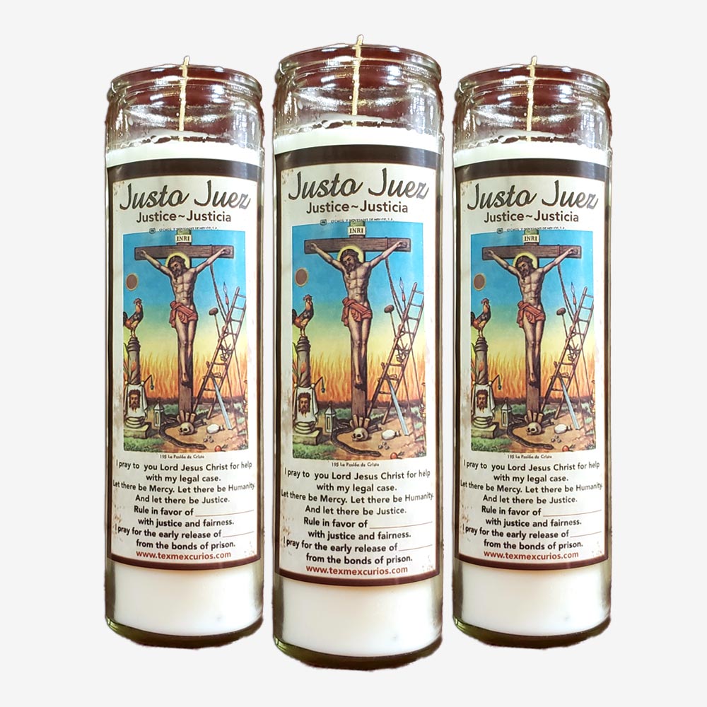 Justo Juez fixed candle set for justice