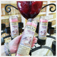 Velas San Alex con corazón rojo