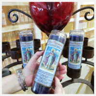 San Cipriano candles with red heart