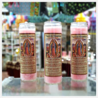 Velas de Guadalupe con lámparas