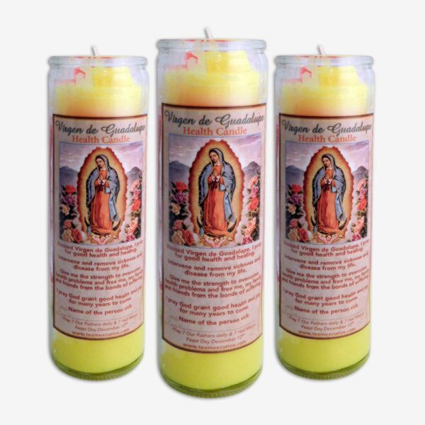Guadalupe Health fixed candle set for good health