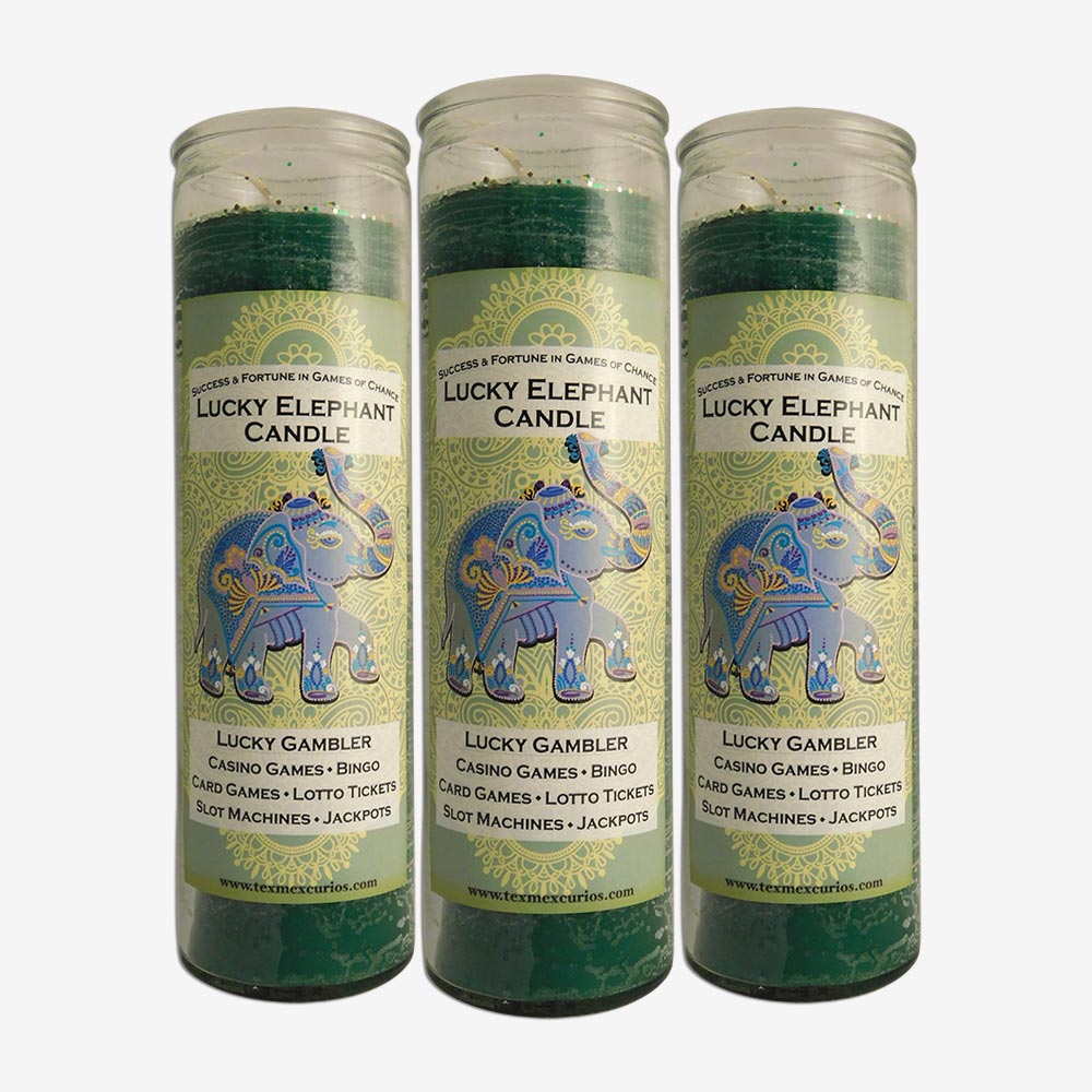 Lucky elephant fixed candle set for winning