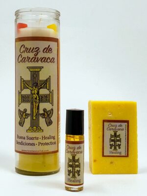 Cross of Caravaca Candle set with Pheromone oil and Soap