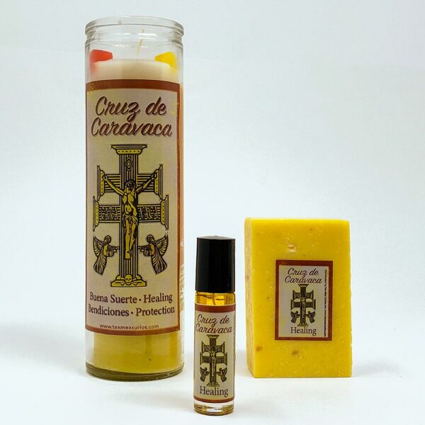 Cross of Caravaca Candle set with Pheromone oil and Soap