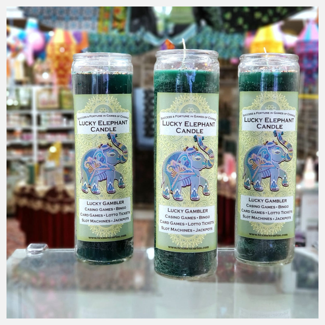 Lucky Elephant Candles with lamps