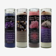 4 Crystal Candles - Personal Crystal Candle Altar