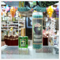 Abundance & Wealth Spray & Candle Set with lamps over