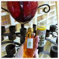 Cruz de Caravaca Spray & Candle Set with red heart