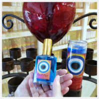 Evil Eye Spray & Candle Set with red heart