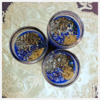 Inside look of 3 fixed Peaceful Home candles