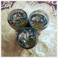 Vista interior de 3 velas fijas Sage