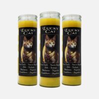 3 Lucky Cat Candles
