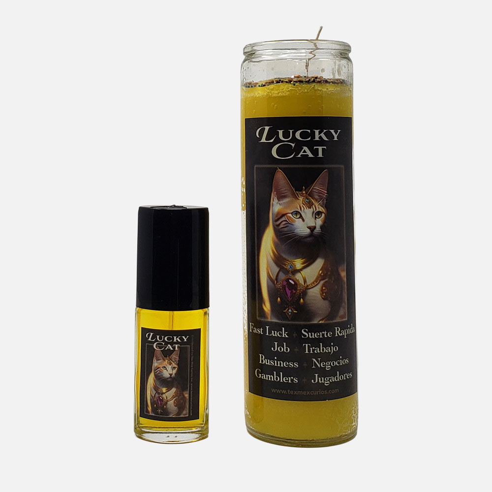 Lucky Cat Spray & Candle Set
