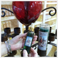 Set de Spray y Vela Martín Caballero con corazón rojo