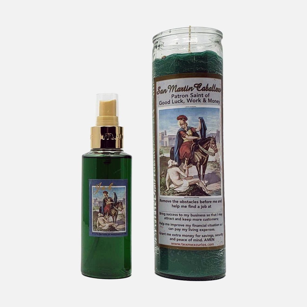 San Martin Caballero Spray and Candle Set