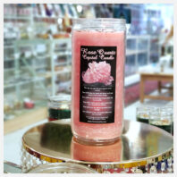 Rose Quartz Crystal Jumbo Candle Gold Plate
