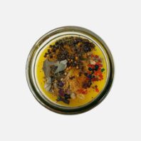 Yellow dressed candle