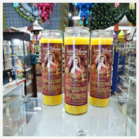 Teresa with lamps overheard