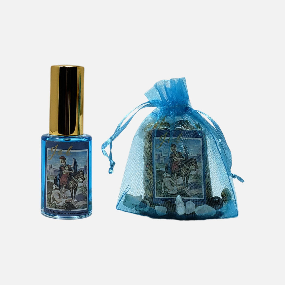 Tex-Mex Curios Home 5 San Martin Caballero Amulet and Perfume Spray Set